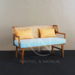 Solid Teak Wood Aksara Rattan Sofa 2 Seater Furniture Supplier