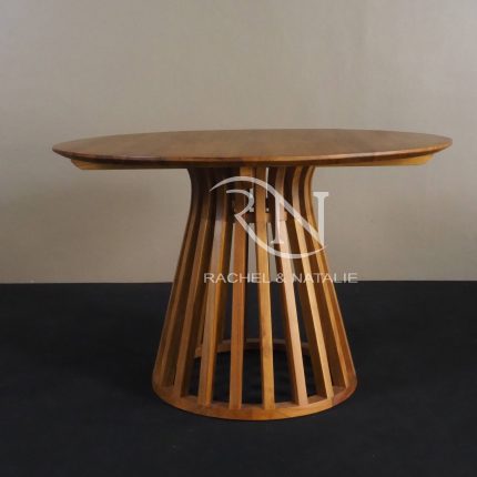 Solid Teak Wood Ruth Round Dining Table Furniture Supplier