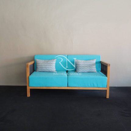 Solid Teak Wood String Sofa 2 Seater Furniture Supplier